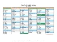 calendrier 2024 complet