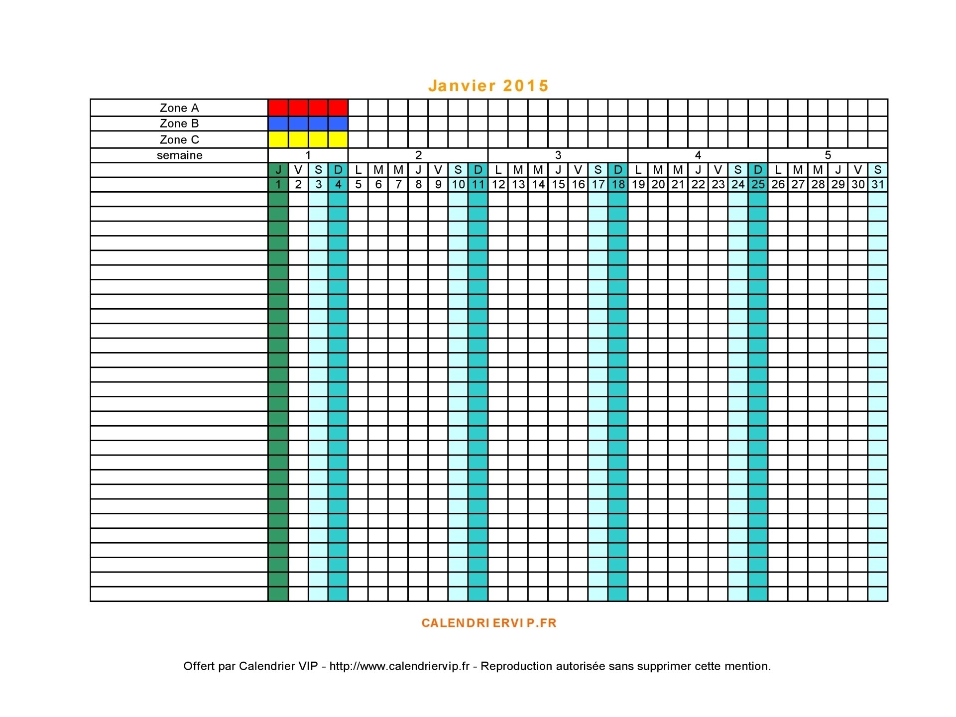 modele planning excel mensuel