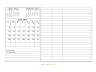 Calendrier Août 2014