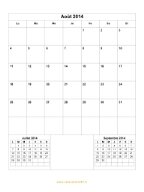 Calendrier Août 2014