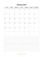 Calendrier Octobre 2014