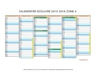 calendrier scolaire 2015 2016 zone A