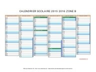 calendrier scolaire 2015 2016 zone B