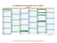 calendrier scolaire 2016 zone A