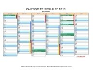 calendrier scolaire 2016