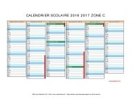 calendrier scolaire 2016 2017 zone C