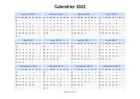 Calendrier 2022 Paysage en JPEG Image