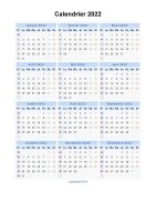 Calendrier 2022 Portrait en JPEG Image