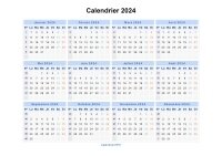 Calendrier 2024 Paysage en JPEG Image