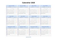 Calendrier 2025 Paysage en JPEG Image